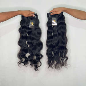 มัดผมคนผมมนุษย์ลอนผมตรงจากอินเดีย - Product Image 1