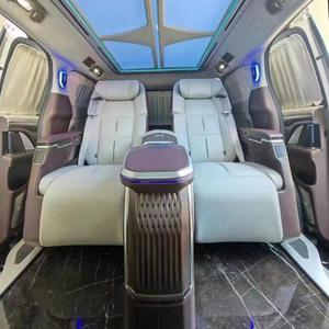 Asientos de Auto Ajustables de Cuero VIP de Lujo para SUV, para Vito Land Cruiser, Consola con Reposabrazos, Pantalla Táctil, Sistema Inteligente, Acero - Product Image 4