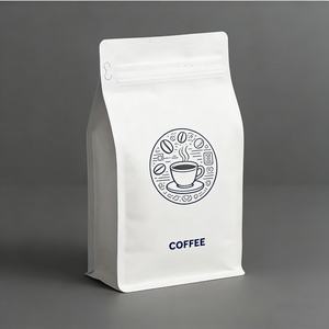 ถุงบรรจุภัณฑ์เมล็ดกาแฟคั่วแบบซิปล็อคสีดำด้านหรูหราพร้อมหูหิ้วและโลโก้สั่งทำพิเศษ - Product Image 4