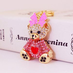 Hot Sell Charm Women Bag Ornaments Cute Dog Rabbit Bear <b>Key</b> <b>Rings</b> Accessories Rhinestone Diamond Keychains Gift for Car Keychain - Product Image 4