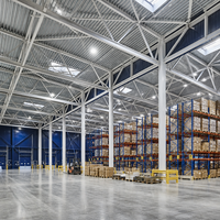 Entrepôt préfabriqué en structure acier de haute qualité pour stockage industriel, bâtiment métallique durable à grande portée, bâtiment préfabriqué