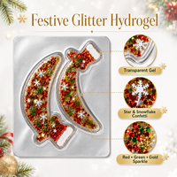 Patchs de gel rafraîchissants et hydratants pour les yeux, forme personnalisée, scintillants, pour les fêtes de Noël – Cadeau de beauté de Noël