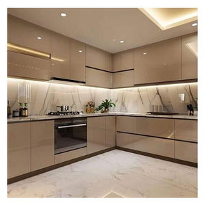 Cbmart מותאם אישית rta מודרני מבריק לבן מודרני מבריק עץ גדול מבריק עיצוב ארונות סט ריהוט עם האי - Product Image 4