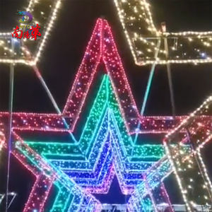 Christmas Start Colorful Waterproof el túnel <span class=keywords><strong>en</strong></span> forma de cinco estrellas <span class=keywords><strong>en</strong></span> el Festival de la luz se iluminó al aire libre Christmas Street - Product Image 6
