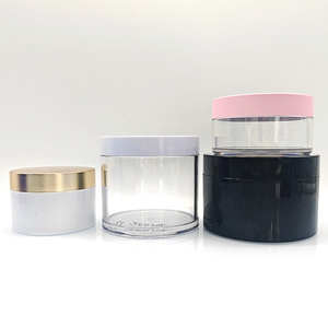 <span class=keywords><strong>Pot</strong></span> en plastique PET de luxe personnalisé 50ml 100ml 200g 250g 300g pour crème <span class=keywords><strong>visage</strong></span>, contenant à crème pour les yeux à paroi épaisse, pots en plastique pour gommage corporel - Product Image 2