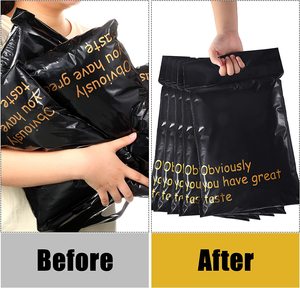 Poignée en plastique Poly Mail, emballage de courrier, sacs de courrier noir, sac de courrier pour vêtements - Product Image 2