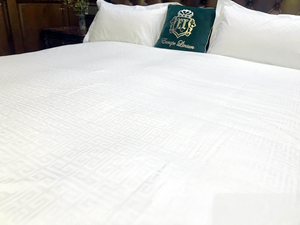 Nouvelle conception, prix de gros, ensemble de literie d'hôtel en coton peigné à longues fibres 80S, satin jacquard 400T - Product Image 1