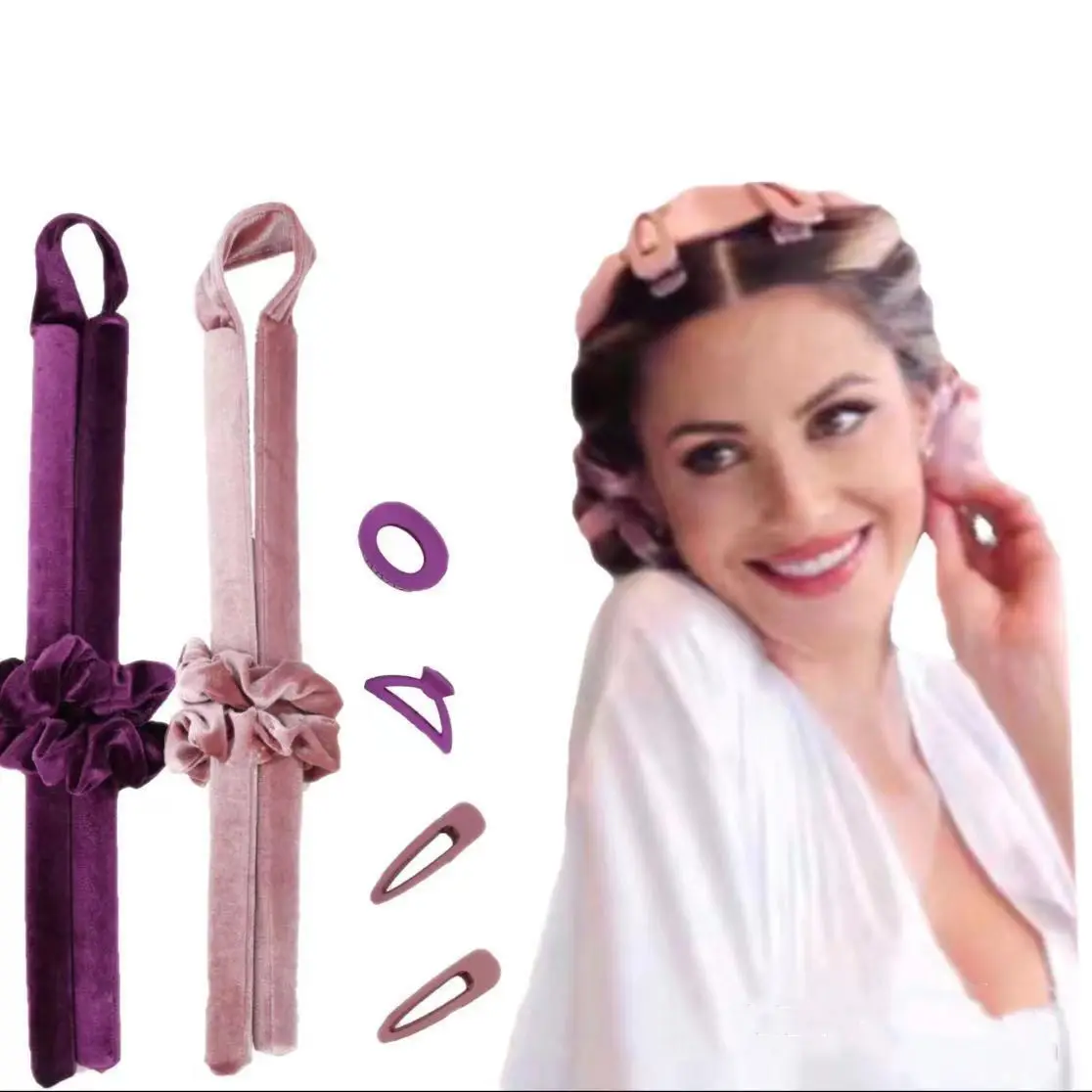 Heatless Curling Rod Headband Portable Magic No Heat Hair Ribbon Curler Rollers Silk Heatless Hair Curler