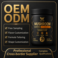 10 dalam 1 Permen Gummy Jamur Ashwagandha Rasa Raspberry 120 Buah Suplemen Diet Pendukung Kekebalan Tubuh Dewasa Label Kustom ODM