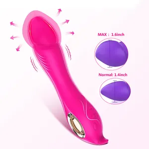 DKKtech Adult Sex Toys for Woman Inflatable Vibrator Dildos G Spot Nipple Stimulation for Woman Sexual Pleasure
