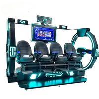 Simulateur de vol 9D VR, jeu de tir, 4 sièges, machine de réalité virtuelle avec écran HD