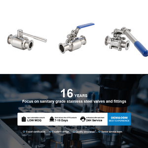 VỆ SINH cấp nước Van nam nữ NPT BSP kf16 thép không gỉ 3PC 2PC bóng van - Product Image 5