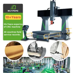 Enrutador CNC de alta precisión, enrutador de madera de 5 ejes, máquina de carpintería CNC, fresadora cnc de 5 ejes bcamcnc