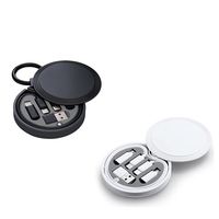 Cadeau personnalisé ensemble de câbles de données à charge rapide universel 60W type-c adaptateur OTG de voyage portable 6 en 1 dans une boîte de rangement avec cintre
