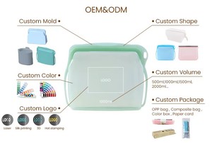 Bolsa de Silicona para Congelador con Diseño Personalizado a Prueba de Fugas, Bolsa de Almacenamiento de Alimentos de Silicona Reutilizable Multifuncional - Product Image 2