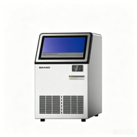 Machine à glaçons commerciale 26,5 kg, refroidissement par air, nettoyage automatique, pompe à eau avec fonction de réservation et de mise sous tension pour les entreprises de restauration