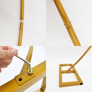 Yachen 8ft Vàng Kim Loại Vòng Tròn Bóng Vòm Khung Đứng Lớn Hoa Đám Cưới Vòm Backdrop Cho Đám Cưới Sinh Nhật Đảng Trang Trí - Product Image 4