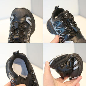 รองเท้ากีฬาเด็กฤดูใบไม้ผลิ สำหรับเด็กชายและเด็กหญิง รองเท้าลำลองหุ้มข้อสูง รองเท้าบาสเก็ตบอล รองเท้าวิ่งเด็ก ระบายอากาศได้ดี กันลื่น สวมใส่สบาย - Product Image 3