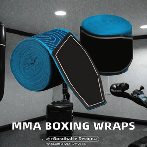 Vendas de Boxeo Transpirables de Algodón, Semi Elásticas con Cierre de Gancho y Bucle, Soporte para Muñeca para MMA, Muay Thai y Gimnasio - Product Image 2