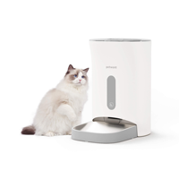 Distributeur intelligent de nourriture pour animaux de compagnie, grande capacité, avec fenêtre de rappel visible et plateau en acier inoxydable pour chats et petits chiens