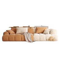 Canapé d'angle en tissu technique moderne et simple, couleur crème, avec chaise longue, idéal pour petits salons, multifonctionnel