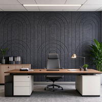Panneau Acoustique Mural à Rainures 100% Fibre de Polyester Écologique NRC 0.9 Panneaux Acoustiques à Rainures en V Absorbants du Son Vente en Gros OEM