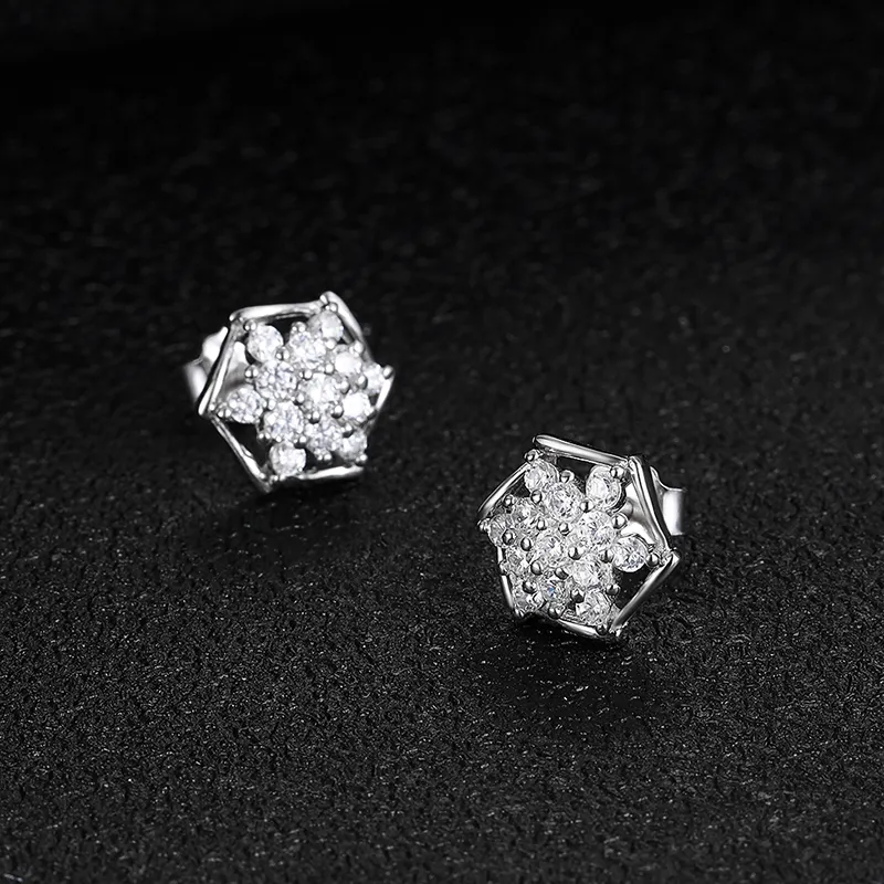 925 perak murni kualitas tinggi kristal Austria perhiasan kalung liontin bunga grosir anting takdir perhiasan set