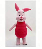 Costume de cochon gonflable en peluche portable pour humain, tenue de mascotte animale mignonne pour la décoration de festival