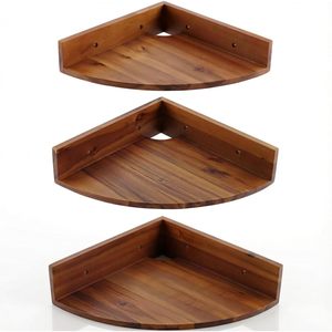 Passing On <b>The</b> <b>Kingdom</b> Wooden Wall Mounted Corner Shelf Polygon Nordic Style Durable Storage Rack For Kitchen Bedroom - Product Image 2