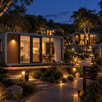 Cabane Apple Pod moderne de 5 mètres, 1 chambre, en acier galvanisé, préfabriquée, mobile, petite maison cabane Apple