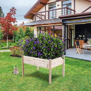 Lit de jardin surélevé avec pieds et couvercle d'écran Boîtes de jardin surélevées pour couverture de serre de jardinage protégée Capacité de 330lb - Product Image 3