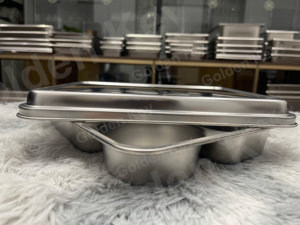 304 thép không gỉ 5-phần 28x22x6cm hình chữ nhật Hộp Ăn Trưa bền Bento thực phẩm lưu trữ <span class=keywords><strong>container</strong></span> Nắp nhà máy bán buôn carton - Product Image 4