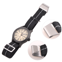 Bracelets de montre en toile de nylon élastique de luxe OEM personnalisés 20mm 22mm pour femmes et hommes