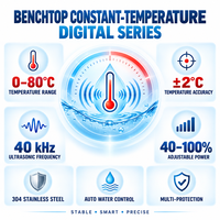 Nettoyeur à ultrasons CNC à température constante série KQ-GDV 40 kHz en acier inoxydable 304 de type banc pour pièces de quincaillerie industrielle