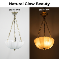 Luminaire suspendu moderne YH pour îlot de cuisine, LED, laiton, verre, fleur, style nordique, lampe de plafond suspendue pour salle à manger, salon, plafond haut