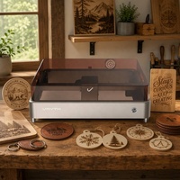 Machine de gravure laser Vmyth Genesis-F 20W, 400x380mm, pour débutants, 300+ matériaux, contrôle par application, design silencieux, ESP32
