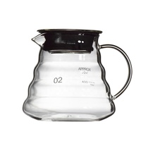 Vente d'usine, service à café en verre moderne et écologique personnalisé de 600 ml, forme nuageuse, ensemble café et thé