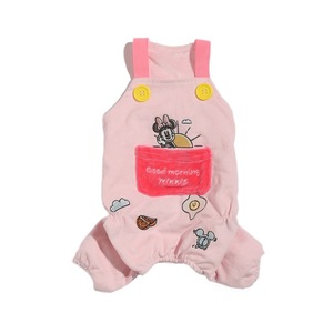 Salopette mignonne pour chien, gilet en velours côtelé imprimé rose pour Westie, Maltese, Teddy, petits chiens, vêtements à quatre pattes pour animaux de compagnie - Product Image 3