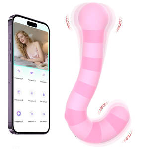 10 Frequency Double Headed Question Mark Shaped App Control Vibration Stimulator Massager <b>Toys</b> <b>For</b> <b>Adult</b> - Product Image 1