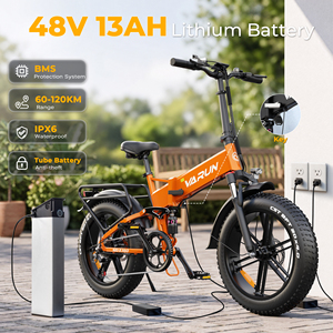 Bicicleta Eléctrica Plegable de 20 Pulgadas con Llantas Gruesas, Motor de 750W, Acero al Carbono, 48V13Ah, 120KM, Suspensión de 3 Puntos, Bluetooth, NFC, Luces StVZO Integradas - Product Image 5