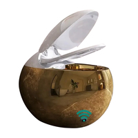 Nouvelle toilette intelligente de luxe, style créatif, ronde, en céramique, avec finition dorée, électro-plaquée