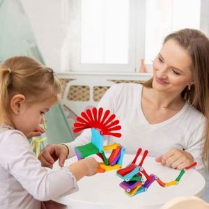 <b>Creative</b> Construction Engineering Fun Educational Building Set Wooden STEM Learning Toys for Boys and Girls Ages 3-10 - Product Image 3