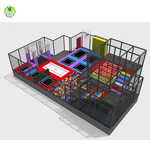 Amusement Trampolin Park Indoor langlebiges und sicheres Trampolin für Kinder und Erwachsene