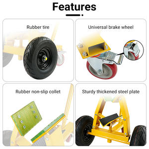 Chariot de transport <span class=keywords><strong>pierre</strong></span>/verre d'une capacité de 400KG-conception d'attelle autobloquante-équipement de manutention industrielle - Product Image 3