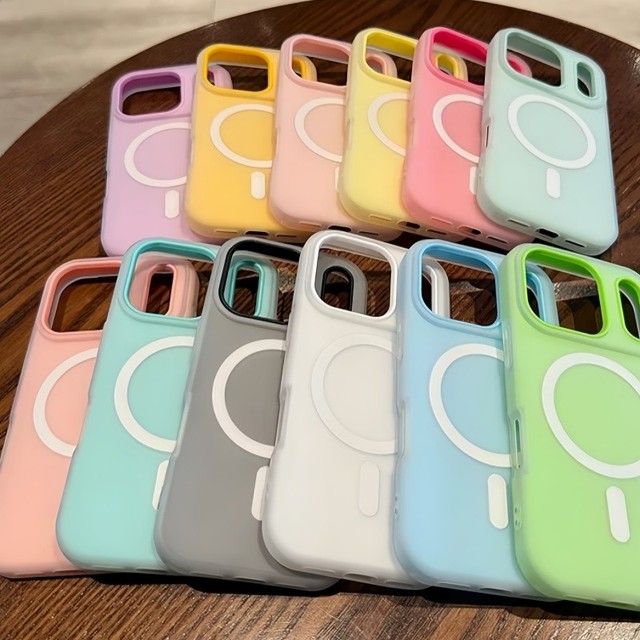 Simple 2 in 1 TPU PC magnetic mobile phone case neon jelly colours back cover for iPhone 17 promax 16 15 14 13 wholesale