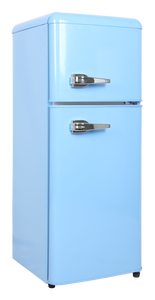 Réfrigérateur rétro OEM 138L Congélateur à double porte monté sur le dessus Réfrigérateurs Réfrigérateur <span class=keywords><strong>vintage</strong></span> avec poignées et thermostat réglable - Product Image 4