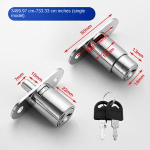 สังกะสีล็อคประตูบานเลื่อน105ตู้ด้านบนล็อคประตูไม้พร้อมกุญแจปลดล็อคผิดทางกล่องไฟกดล็อคหน้าต่างควัน - Product Image 6