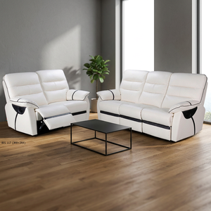 Sofá Reclinable BIS 117, Diseño Modular de Lujo Moderno para Sala de Estar, Dormitorio o Comedor, Tapizado en Cuero Genuino, 3+2+1, Malasia - Product Image 2