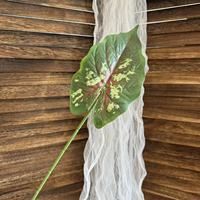 Tanaman Daun Talas Buatan 3D Real Touch Grosir, Daun Talas Tunggal untuk Dekorasi Pernikahan, Rumah, dan Hari Valentine