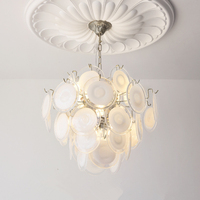 Lustre en verre de Murano en gros, luminaires suspendus vintage de designer, décorations en verre coloré plaqué à la main de style français pour salon